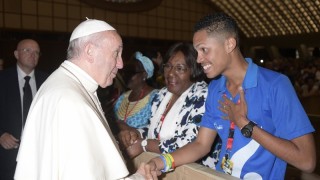 Olivier Monchery, guadeloupéen de 23 ans raconte sa rencontre avec le Pape François